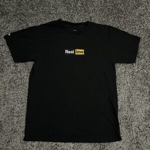 Real‎ Love Phub Logo Men's Black t Shirt Size Small S Made In Paradise